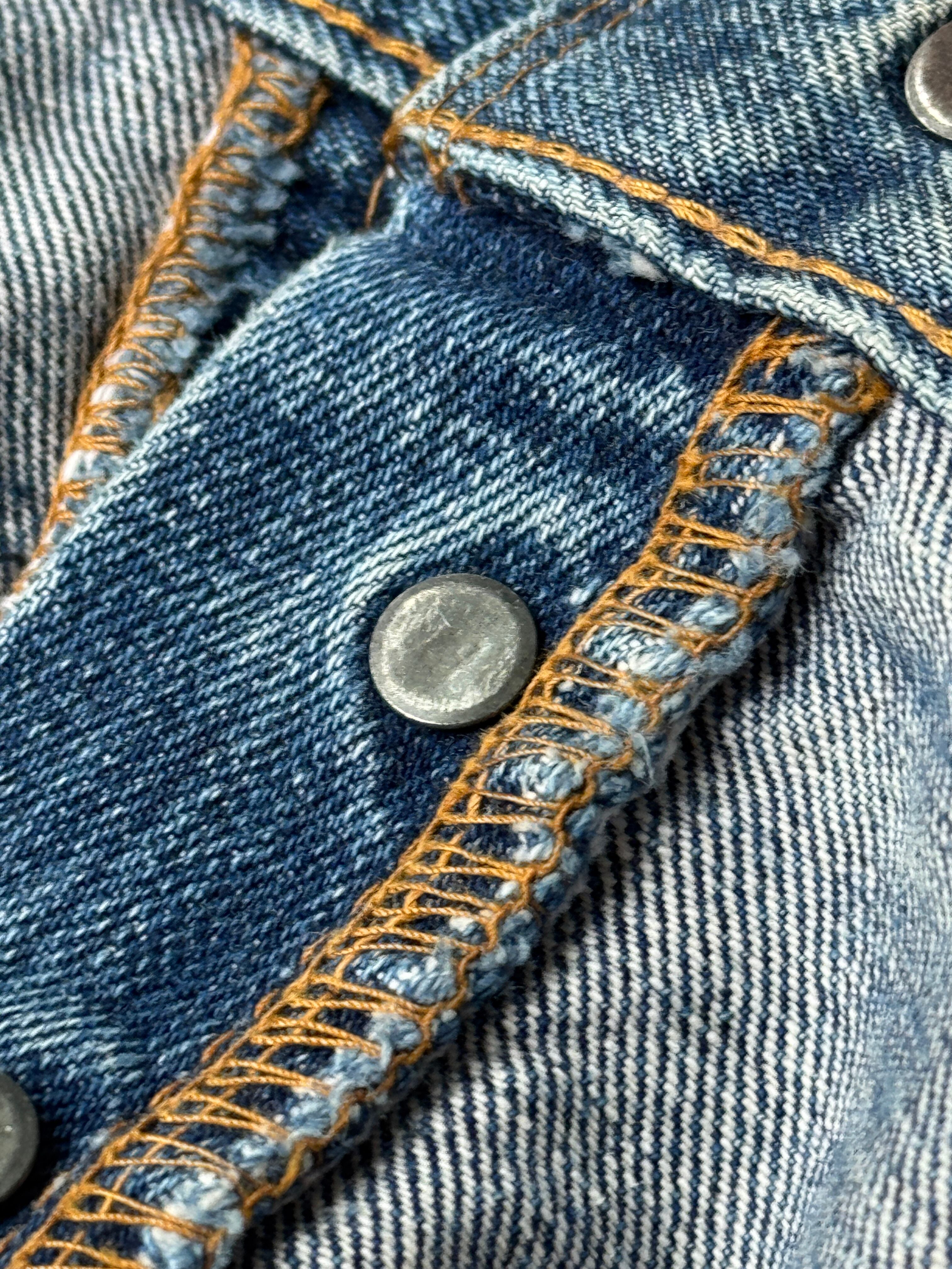 70's Vintage Levi's 501 66 Single Patchwork Denim Jeans | KLIPP