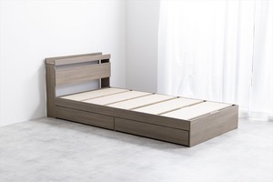 【シングル】Pluto 収納付きベッド(マットレス付き)