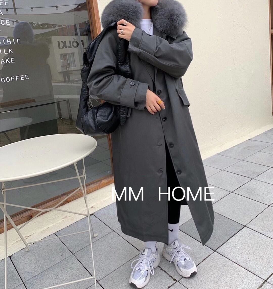 ボリュームファー付き　ロングジャケット　AJ42441-6675