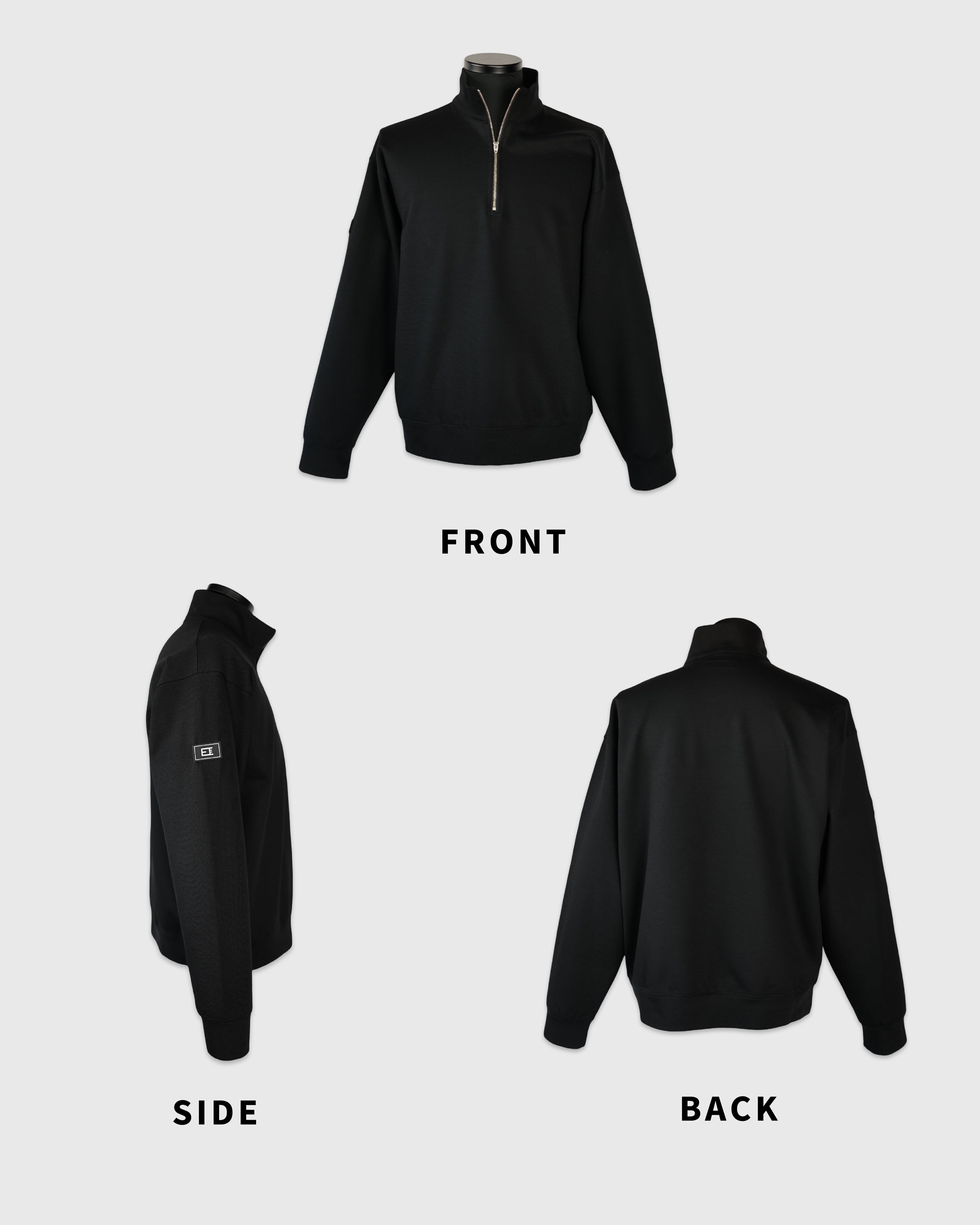 KV-541】【最高級『極』ミラノリブ】Premium Over Half-zip Sleeve