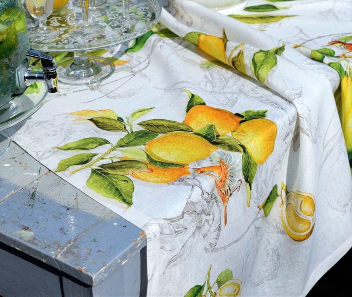 リネンテーブルクロス リモンチェッロ【円形170cm】 | 〈Lucca〉ルッカ