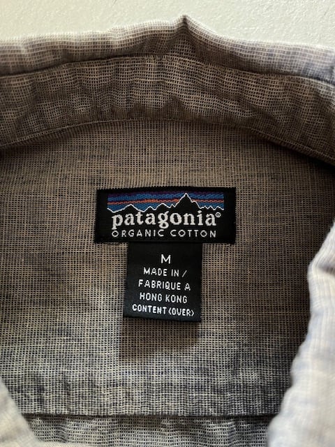 グレー×ブルーM：patagonia パタゴニア ワークシャツ シャンブレー