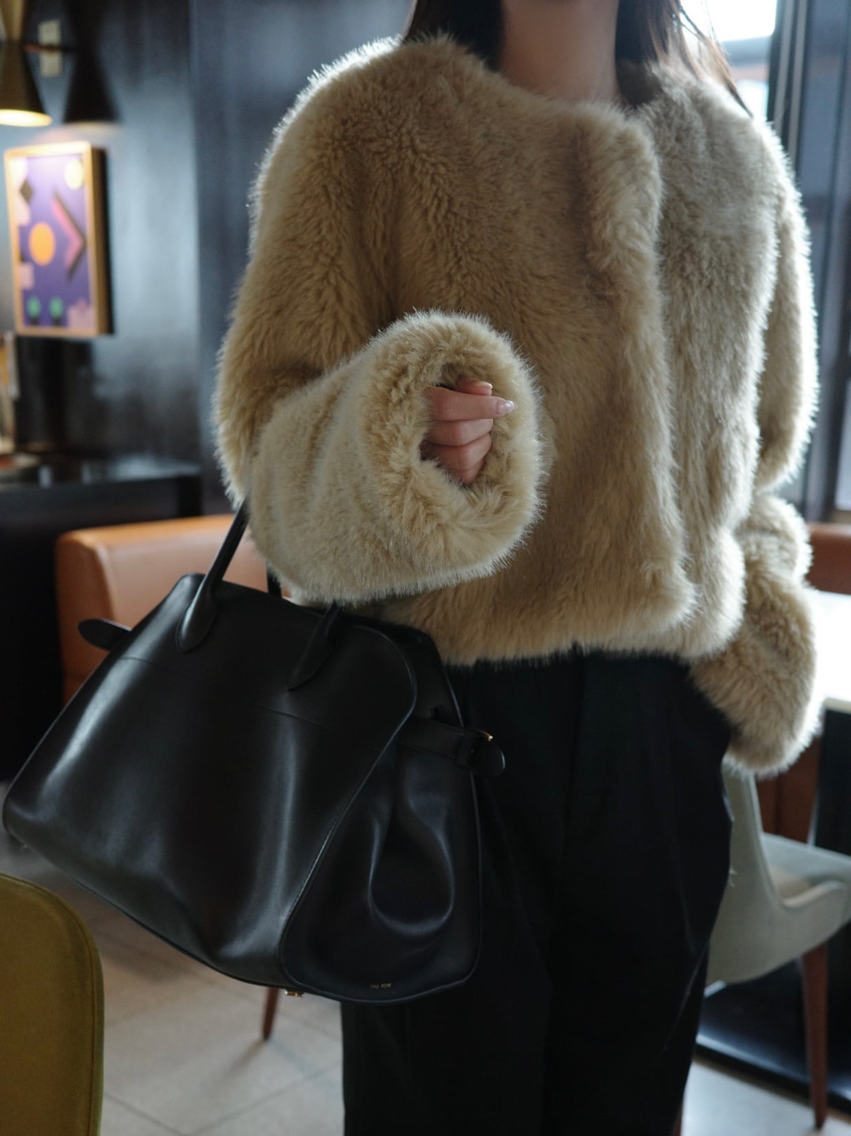 Eco fur JK/ beige (12月上旬頃発送予定)