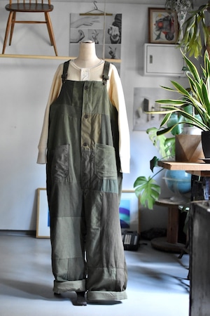 "Remake" "military cotton fabric" "patchwork overall"
