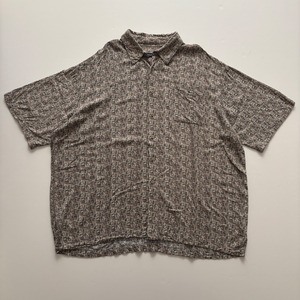 -USED- SQUARE PATTERN SHIRTS -BEIGE- [XL]