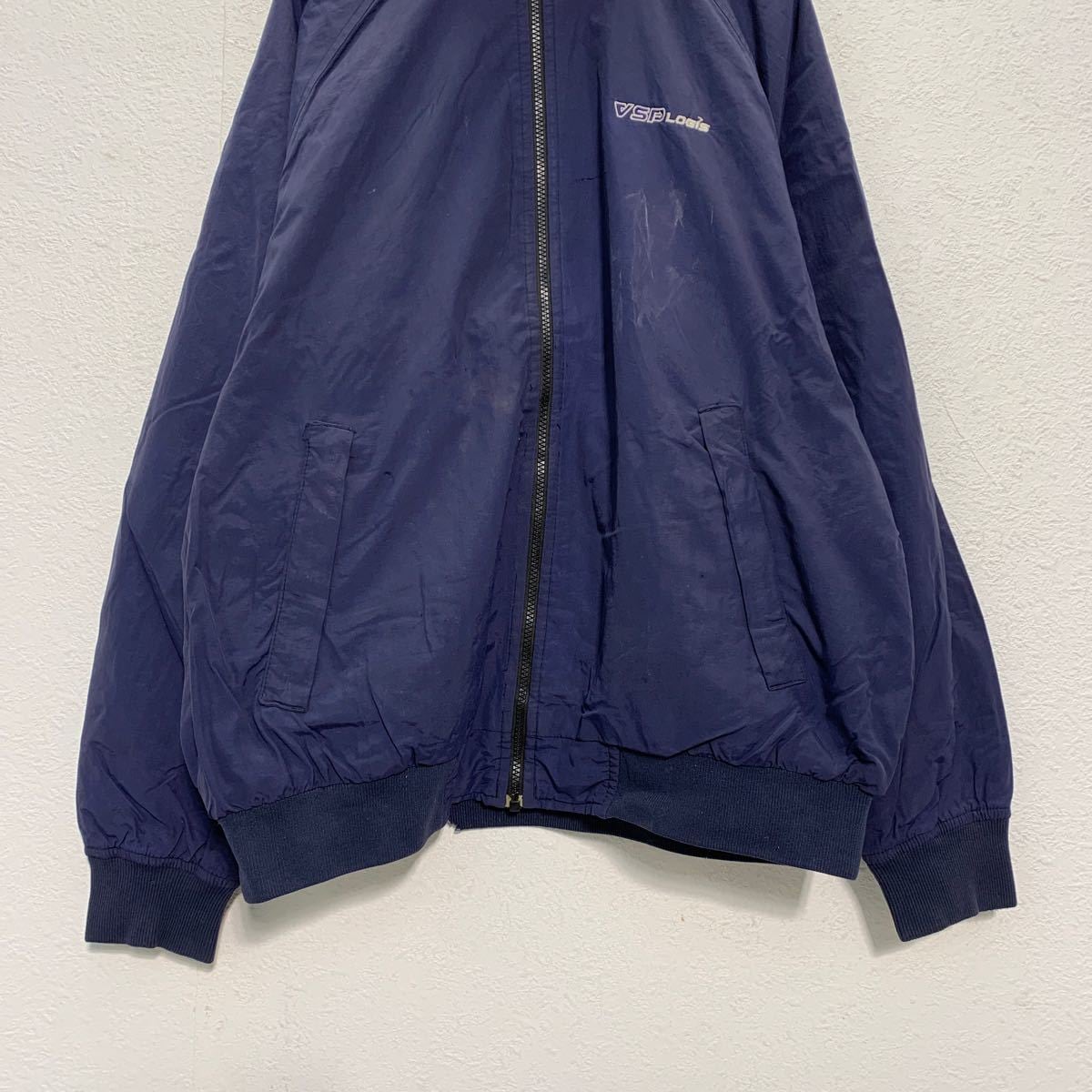 DEVON&JONES ジップアップ ナイロン ジャケット L ネイビー ブラック