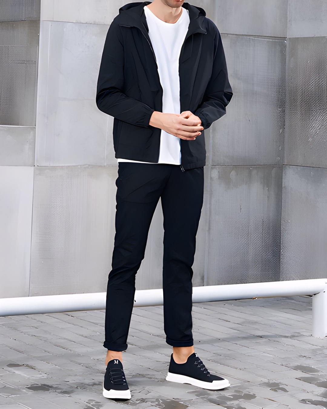 スリムフィット 7部丈ストレートパンツ E0052