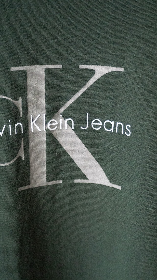 "Calvin Klein Jeans" 1990s MADE IN U.S.A. logo tee