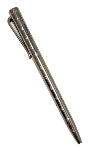 クリスチャンディオール ボールペン シルバー SS製 Dior ロゴ ツイスト式 Christian Dior 文房具 筆記用具 メンズ レディース 【中古】0229g1258