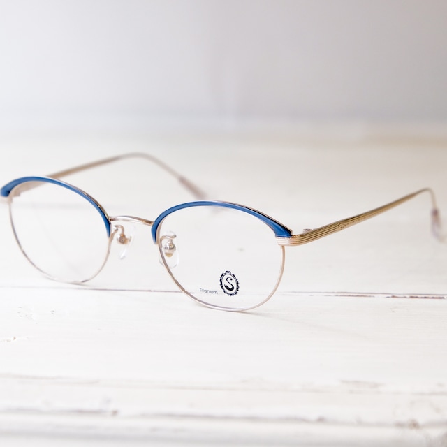 Seacret Remedy シークレットレメディ メガネ レディースブロウ S-040 / White gold +Smoke Blue