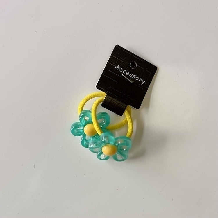 ネオンフラワーヘアゴム