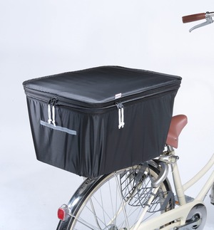 【在庫のみ】川住製作所(Kawasumi Seisakusyo) 自転車 2段式後カゴカバー 大型カゴ対応 KWR-210BK ブラック