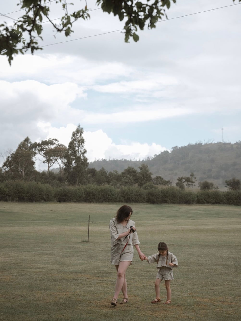 【即納/送料無料】son and daughter / 1-2y 3-4y Carmen Linen Sets