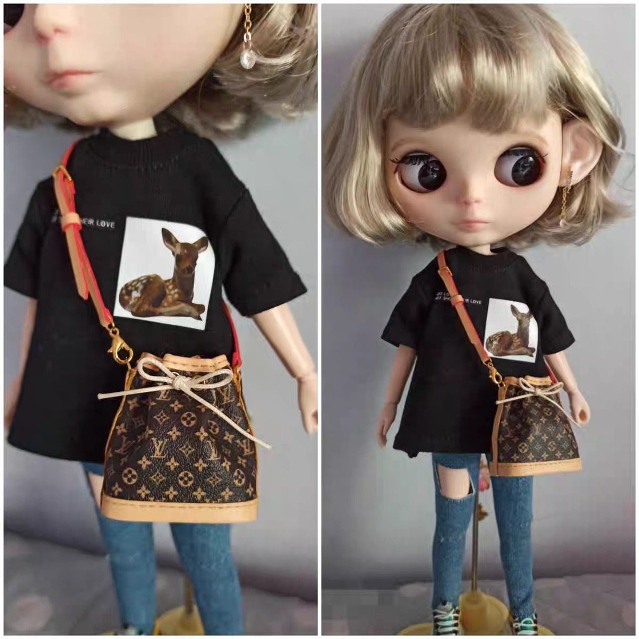 ショルダーバッグ ドールバッグ 模型 BJD ブライス Blythe リカ  