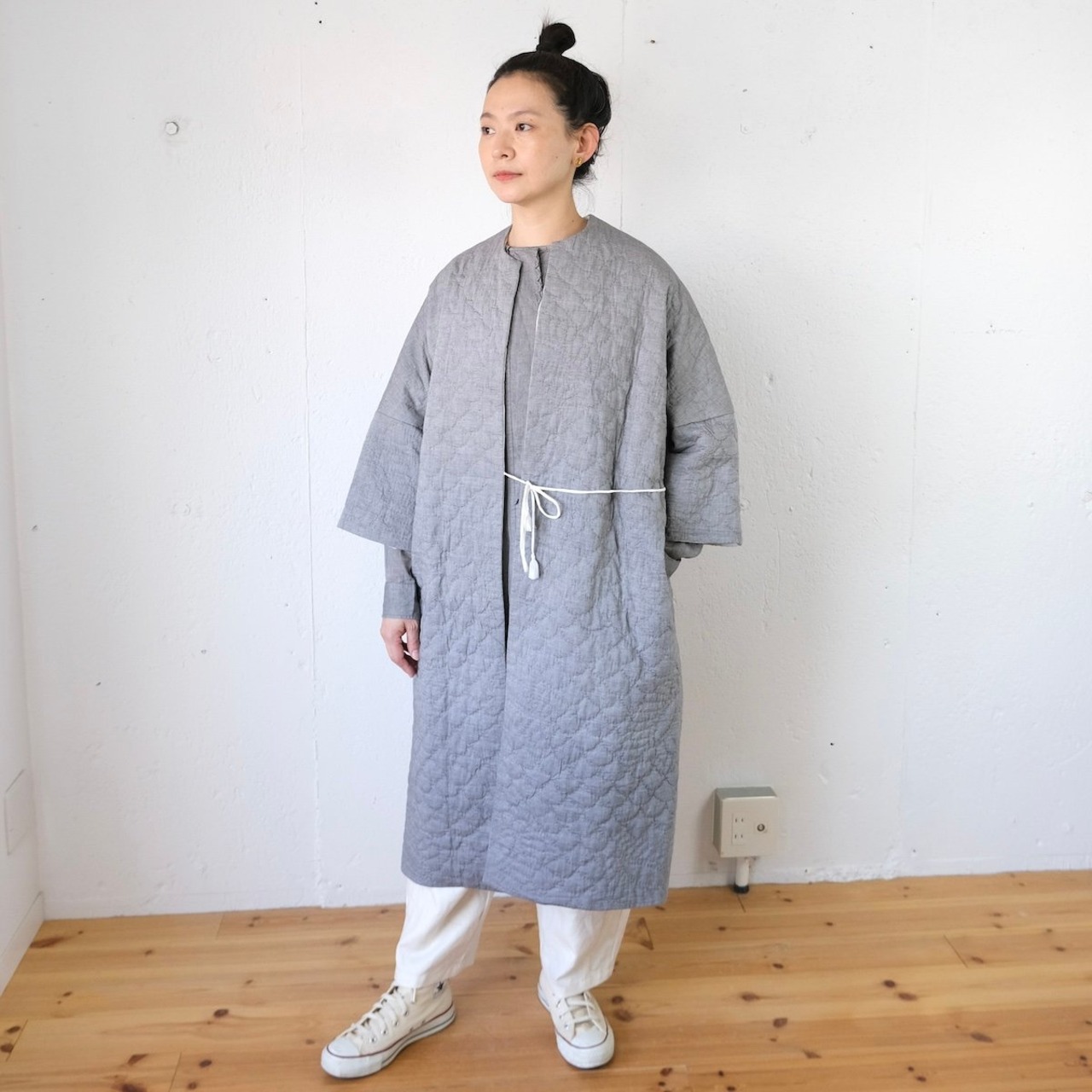 TOWAVASE(トワヴァーズ）Khadi Cotton Quilted Robe
