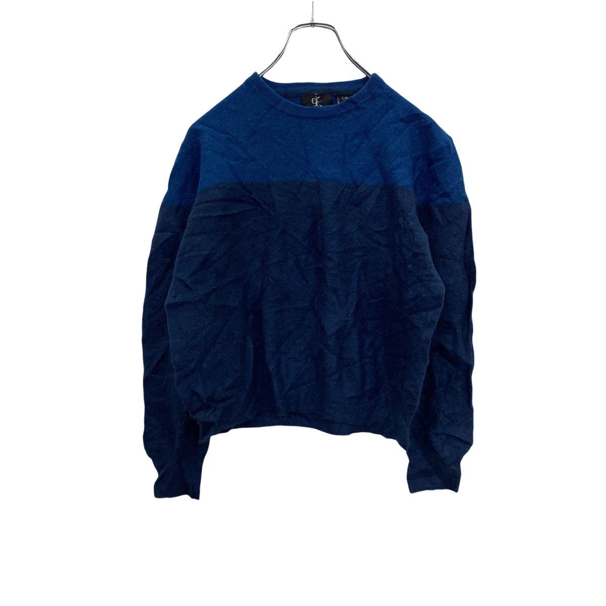 CALVIN KLEIN カルバンクライン セーター ニット モヘヤ ブルー M