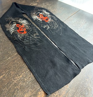 アンティーク刺繍半襟　暫