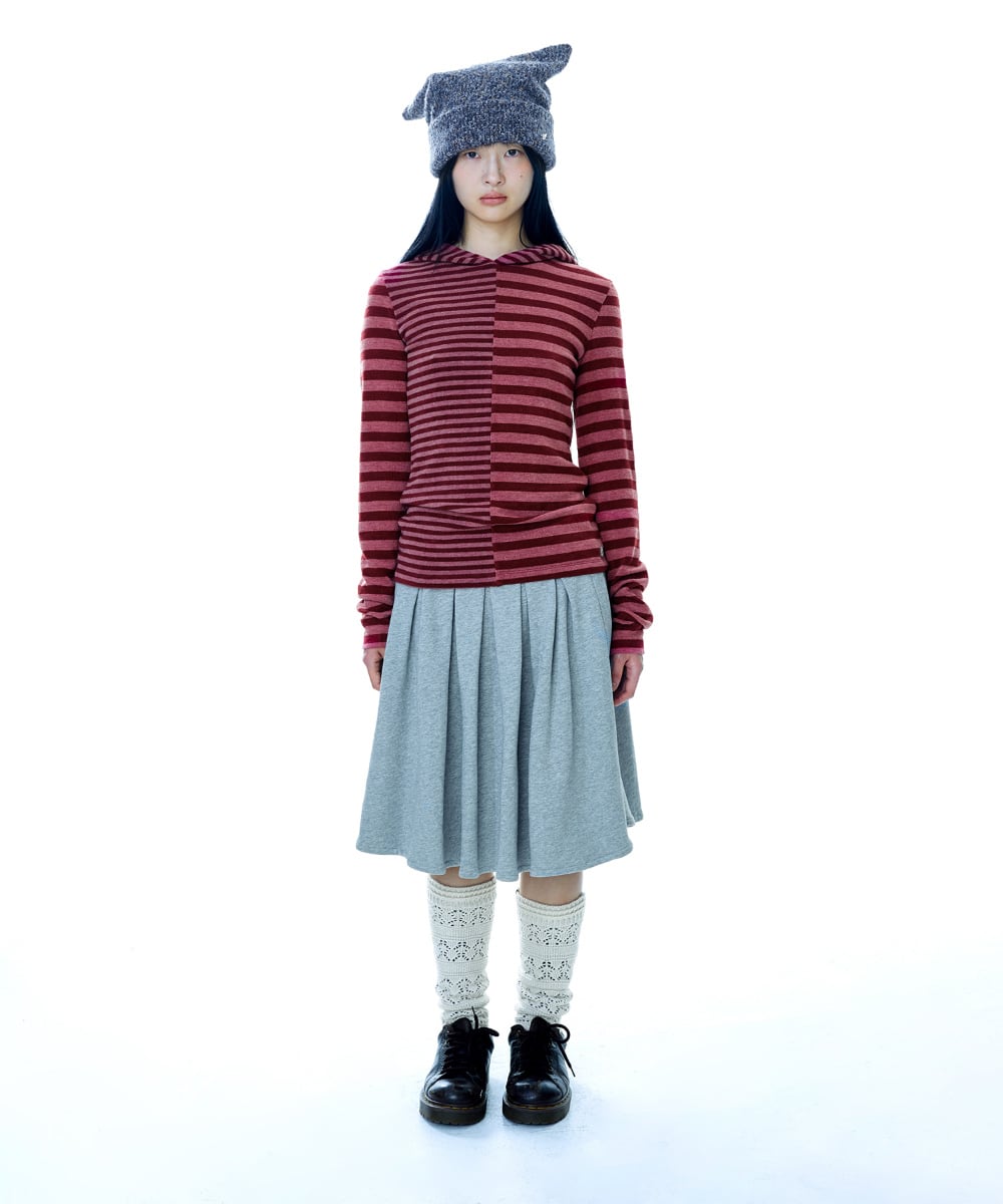 COYSEIO] MIXED STRIPE HOODIE RED 正規品 韓国ブランド 韓国通販 韓国