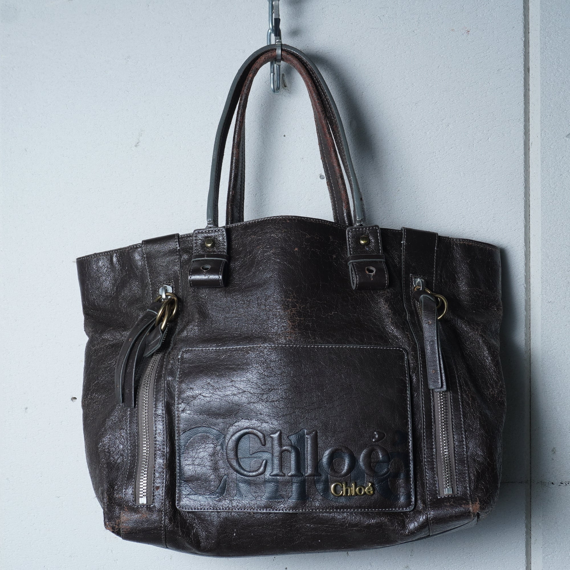 Chloe】クロエ ロゴ入エクリプスレザートートバッグ black | MIXHIVE