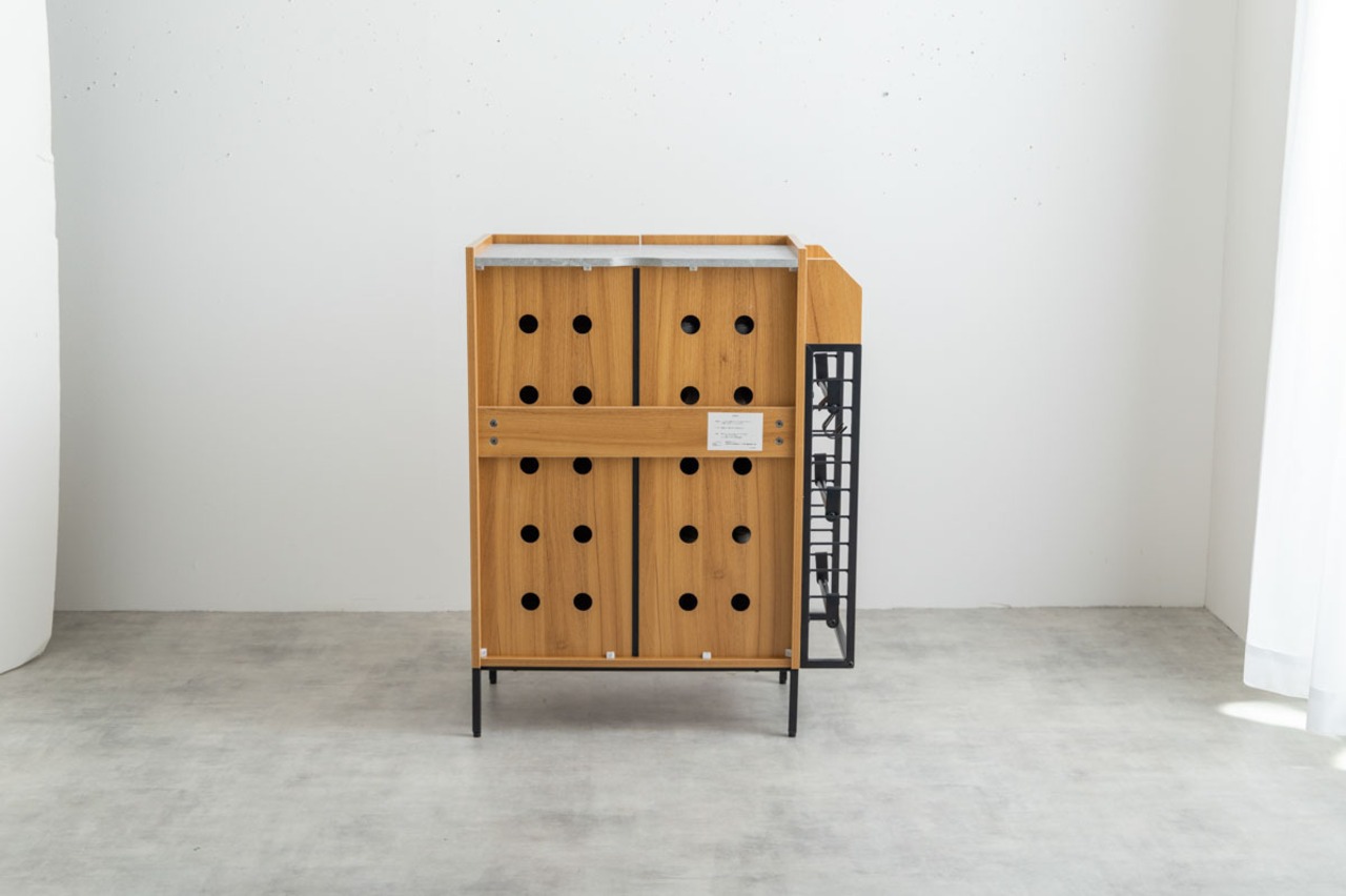 【幅70cm】Xue ラック付きキャビネット