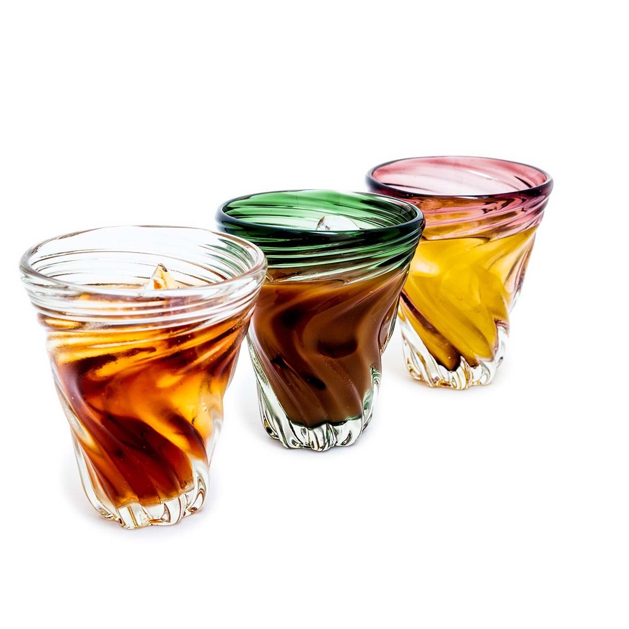 沖縄ガラスプレート　大 No.9748「ガラスプレート：コバルトブルー」27×27cm（在庫1枚