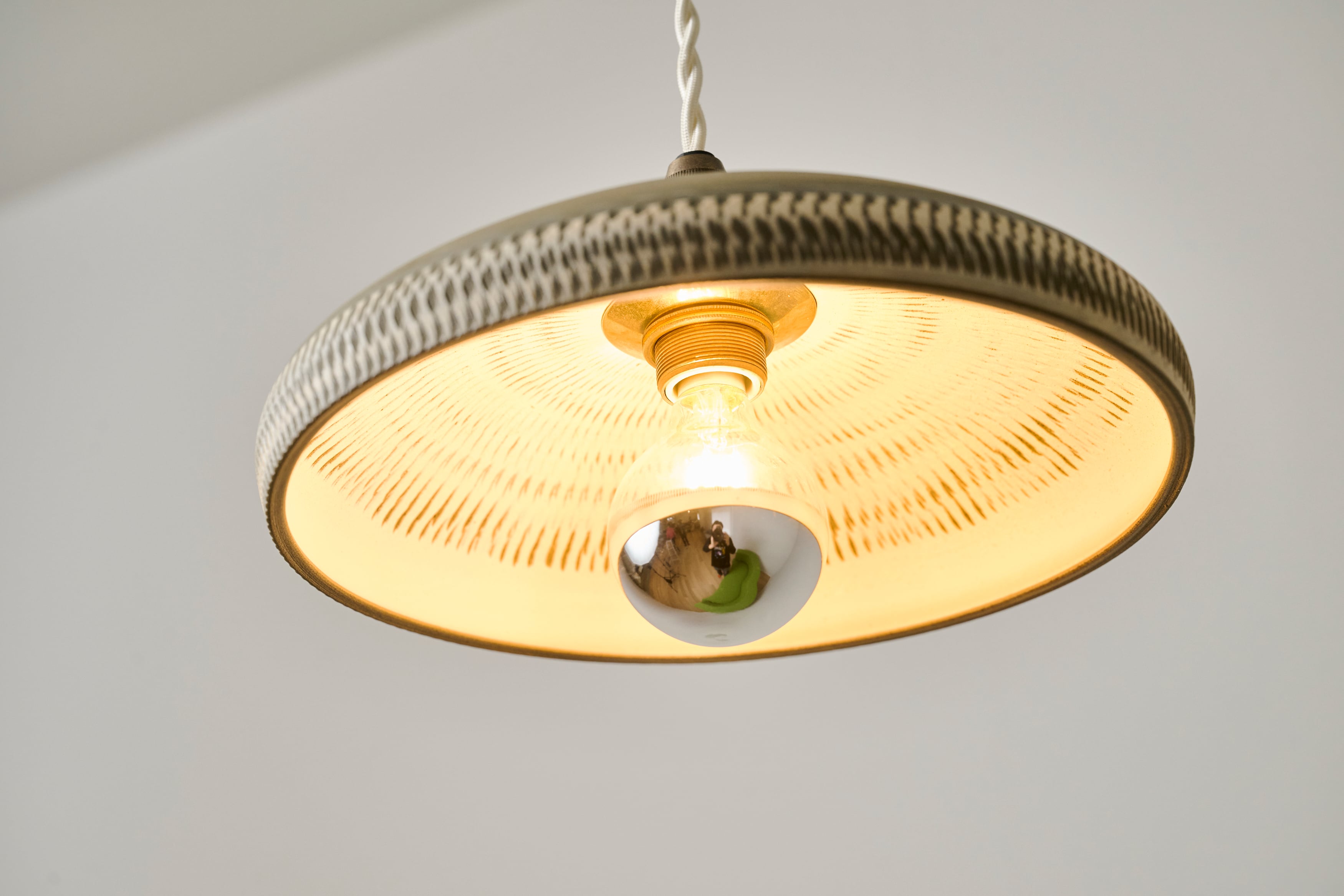 小鹿田焼 ランプシェード 焼き締め本焼き 