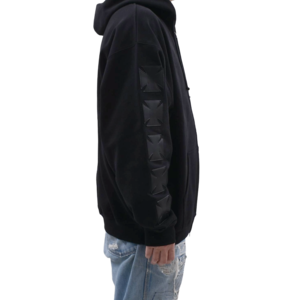 【VETEMENTS】LEATHER BIKER CROSS ZIP-UP HOODIE