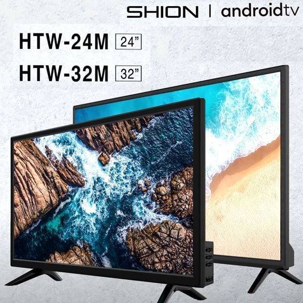 32V型 Android搭載 チューナーレス スマートテレビ AndroidTV HTW-32M SHION 動画配信サービス専用 アンテナ工事不要  TV モニター 壁掛け対応 youtube 通販