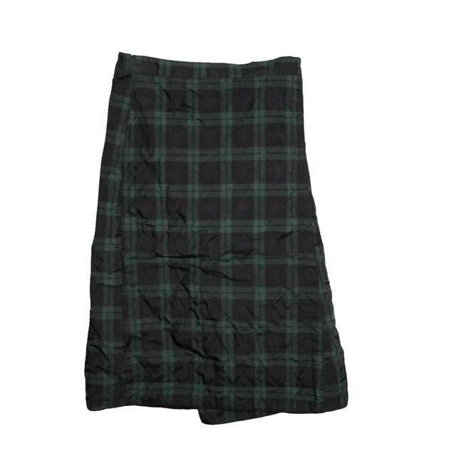 QuiltingCheck WrapNylonSkirt