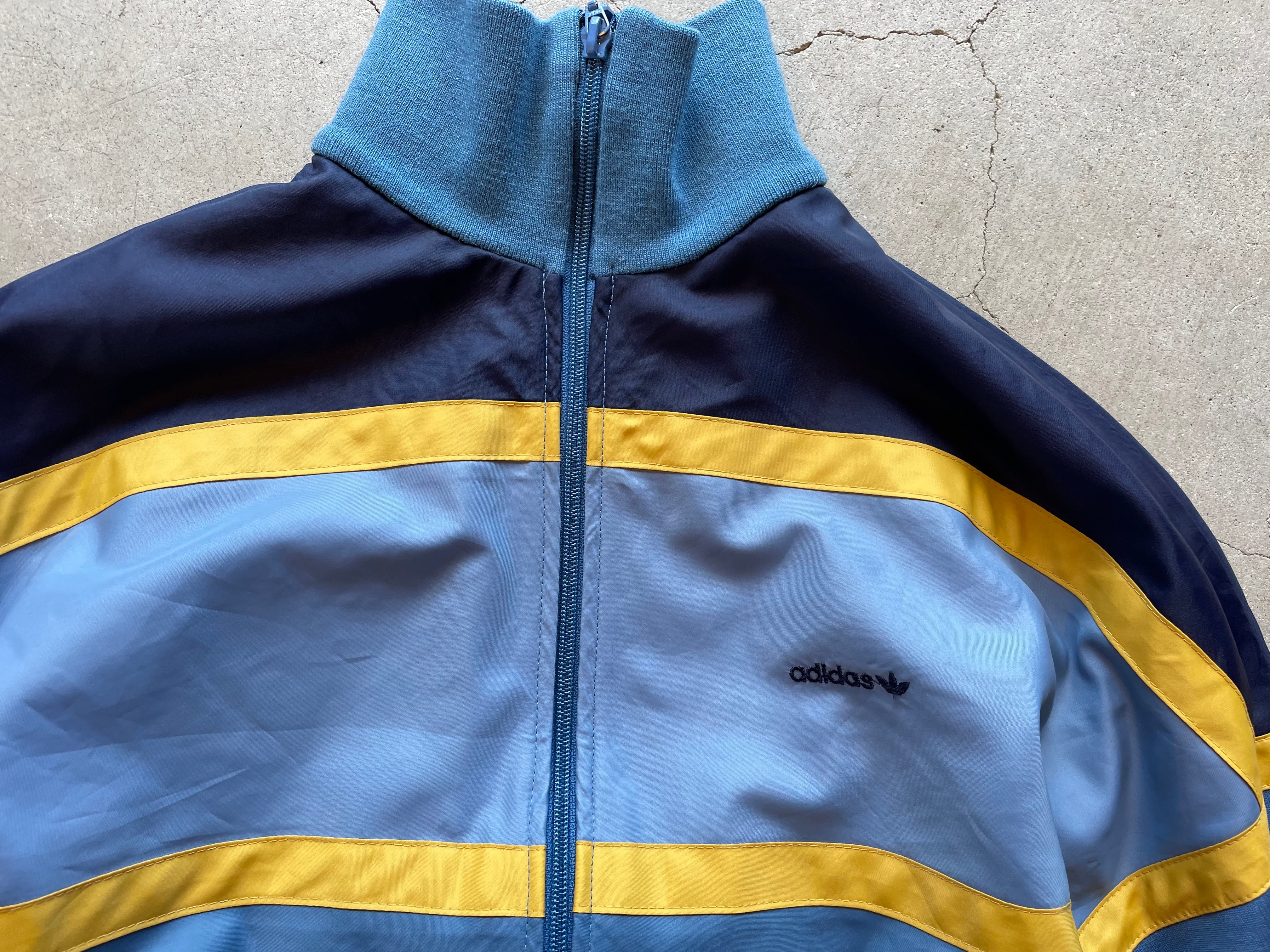 80s adidas track jacket col Sax made in Finland アディダス