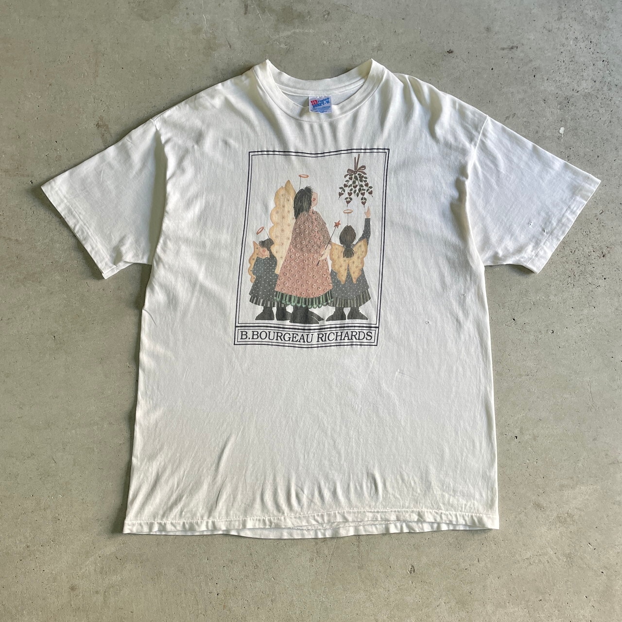 90年代 B.BOURGEAU RICHARDS アート プリントTシャツ メンズXL 古着 