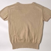 90’s Margaret Howell マーガレットハウエル Vネック 半袖 コットン ニット セーター 2/ベージュ レディース ビンテージ