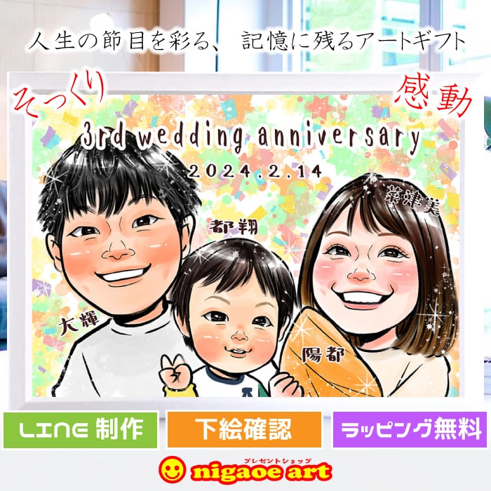 似顔絵 キラふわタッチ【 上月 】 | 似顔絵 プレゼント・アート | 還暦