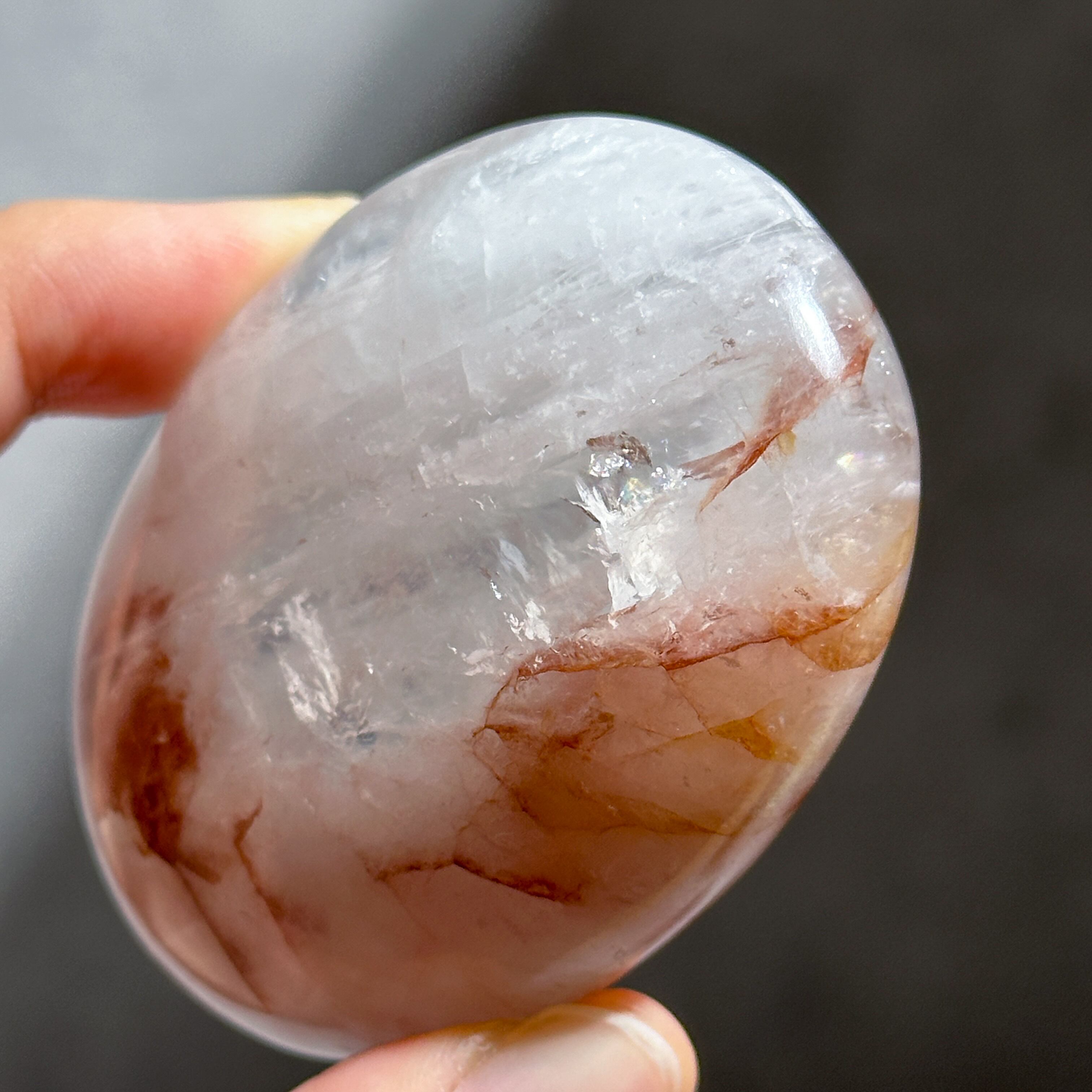 レッドヘマタイトクォーツ パームストーン15◇Red Hematite Quartz