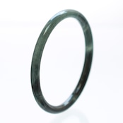 【内径 約60.1mm】princess/black 翡翠バングル A貨翡翠 jd_bg1326