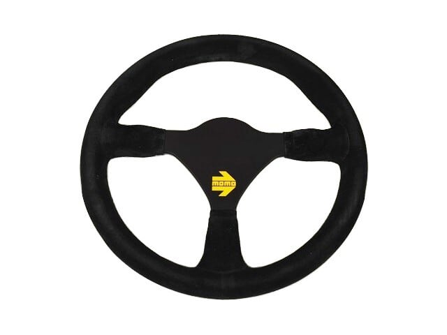 30S037A ステアリングホイール、MOMO モデル26、280mmφ、ブラック スウェード