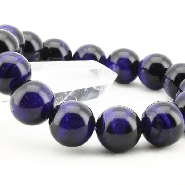 パワーストーン ブレスレット パープルタイガーアイ 14mm メンズアクセサリー Tigers eye ランダム発送 メール便可[M便 1/10] 711-151