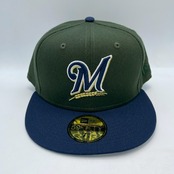 NEW ERA 59FIFTY/5950 ミルウォーキー ブルワーズ Milwaukee Brewers Olive Navy 【海外商品】75/8