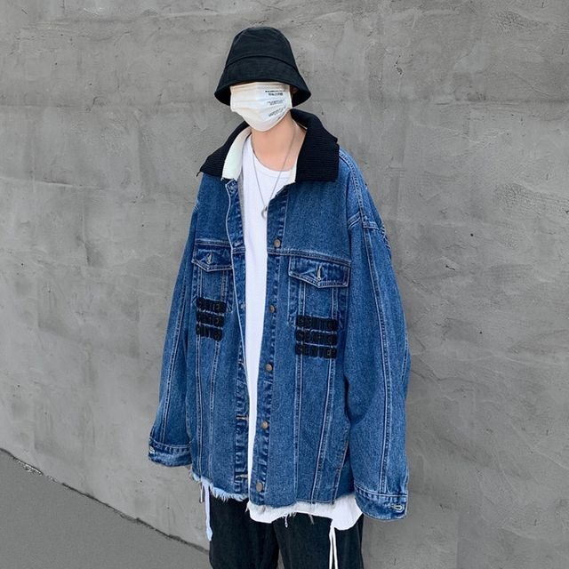 予約販売】デニムジャケット Gジャン メンズ バックデザイン ダメージ 