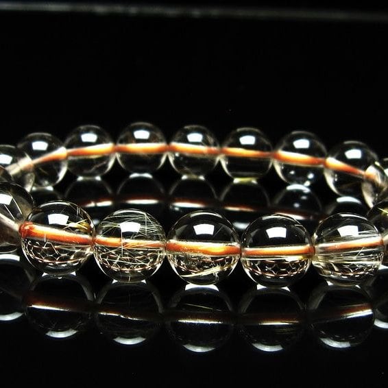 ルチルクォーツ ブレスレット 11mm タイチンルチルクォーツ タイチンルチル 一点物 メール便可 [M便 1/10] 111-48981