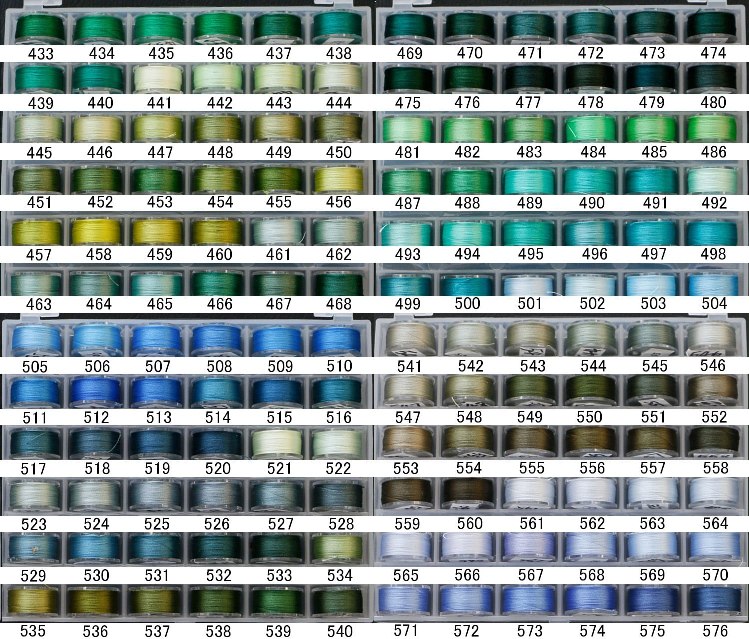 ZM【材料】刺繍糸 ぬいぐるみ用刺繍糸 A401〜A600番（全720色
