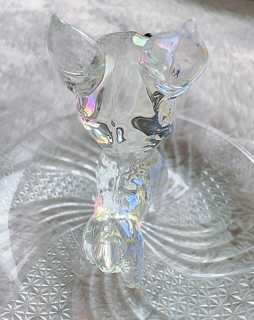 ☆虹色クリスタル 犬オブジェ | shr2023