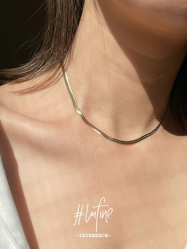 【#lufine】3mm snake choker necklace