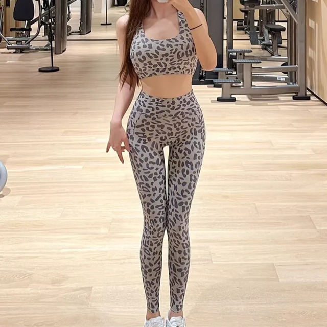 Leopard Gym Set【3color】2682