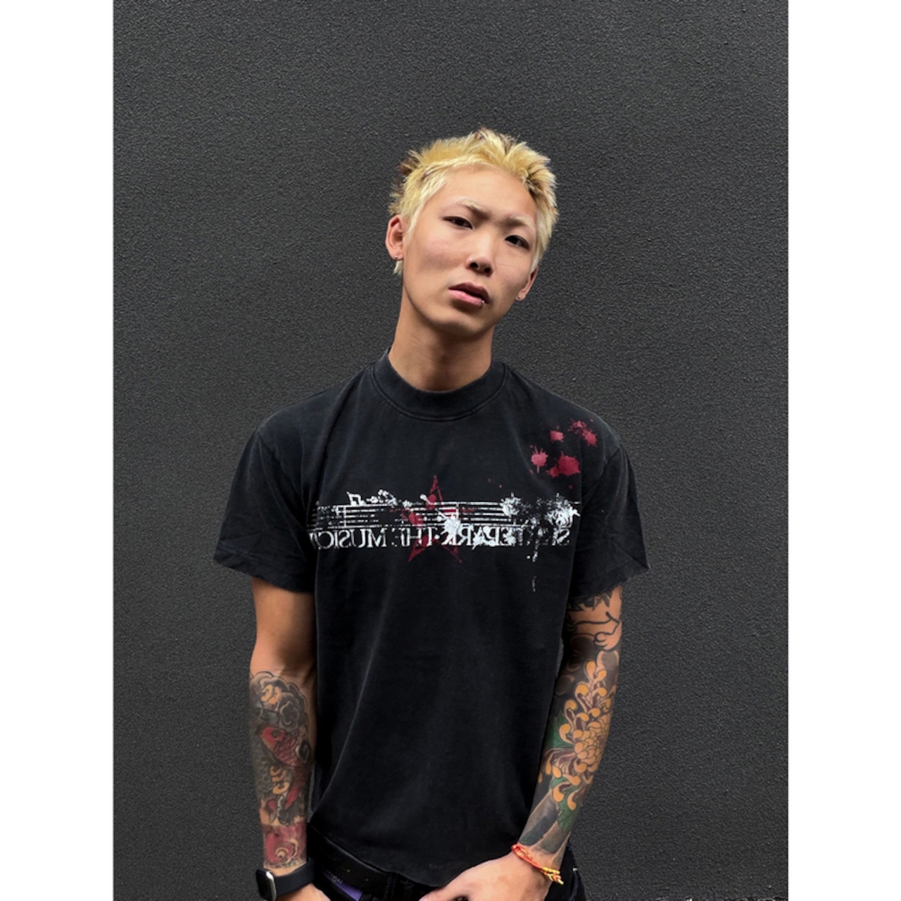 VINTAGE ストリート ミュージックノート Tシャツ T2190