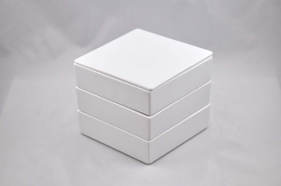 白磁のお重 大 3段 | 堀江陶器