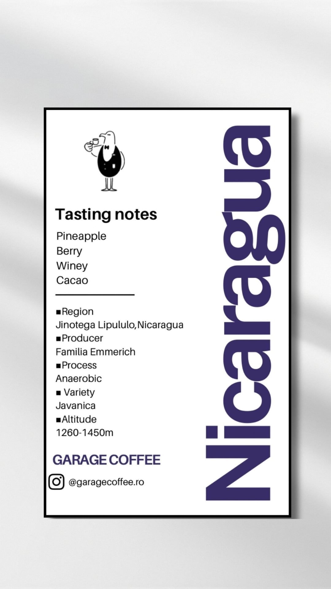 NICARAGUA LAS DELICIAS ANAEROBIC AT LOW TEMPERATURE 100g