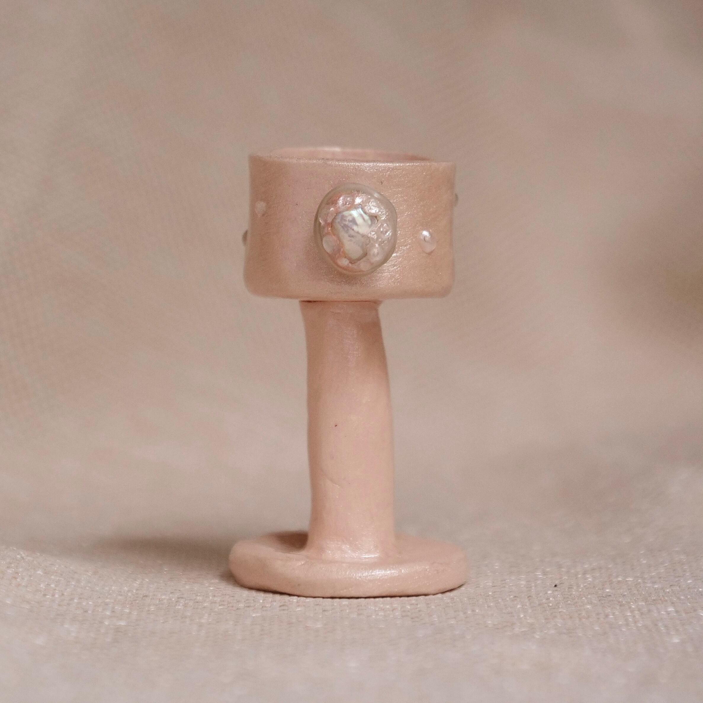 candle holder/beige