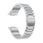 バンド 対応 Compatible for Fitbit Charge 6/Charge 5 金属ステンレス製の交換用ストラップ 交換ベルト (銀)