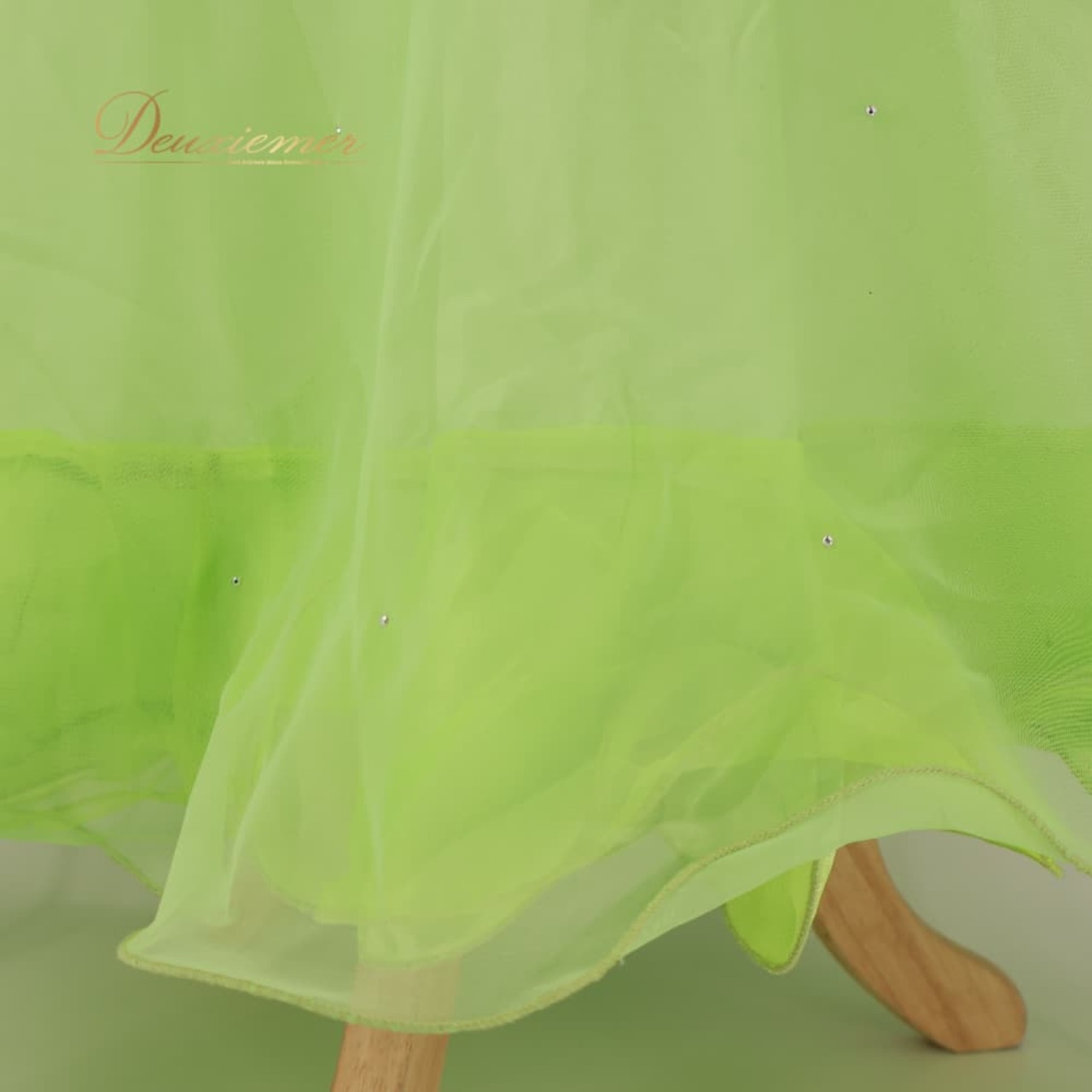 社交ダンス 衣装 prima boutique プリマブティック ドレス ワンピース グリーン系 花 花柄 レース 緑 黄緑 長袖 明るい 華やか かわいい ダンス衣装 イベント ステージ 練習 レッスン パーティー おしゃれ 透け感